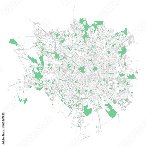 Map of parks in Milan