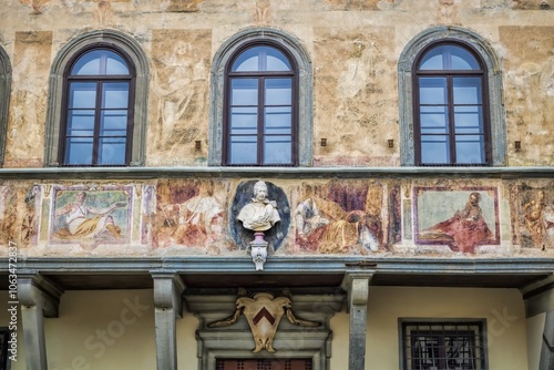 Obraz na płótnie florenz, italien - fassade vom palazzo dell'antella an der piazza santa croce w salonie