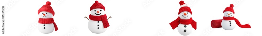An animated cartoon snowman on a transparent background for Christmas An animated cartoon snowman on a transparent background for Christmas