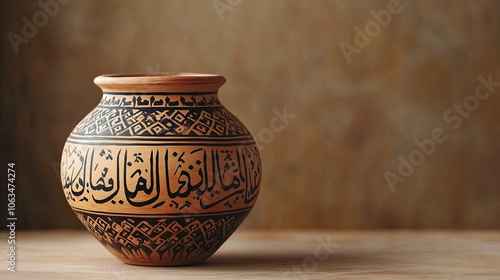 Decorative Clay Pot with Intricate Designs