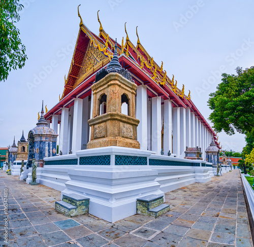 The Ubosot of Wat Suthat Temple, Bangkok, Thailand photo