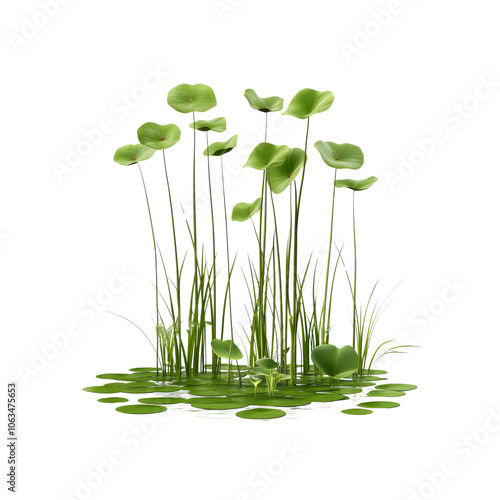 Lush Water Lily Patch with Green Leaves