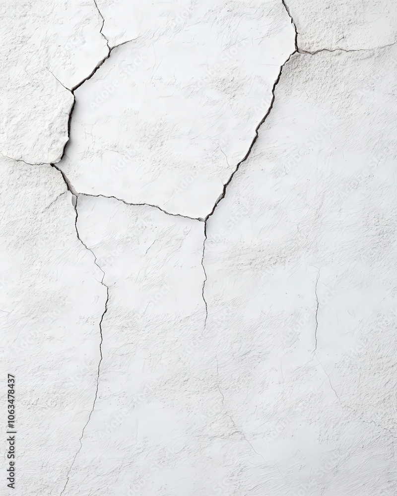 Obraz premium Cracked White Wall Texture for Investment Portfolio