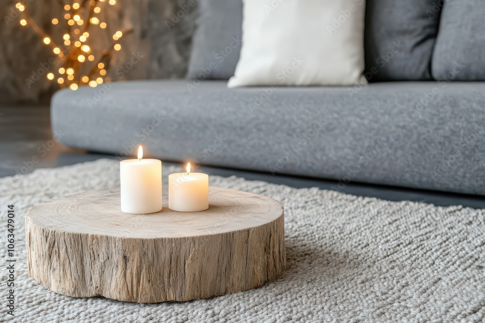 Modern Rustic Living Room with Stone Accents Modern Rustic Living Room with Stone Accents