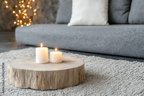 Modern Rustic Living Room with Stone Accents