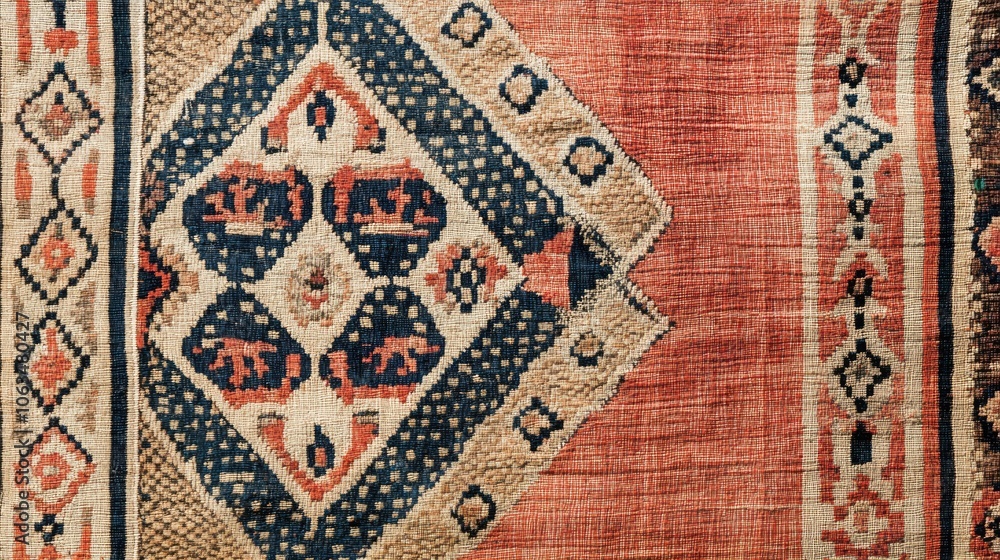 Decorative Textile Pattern in Earthy Tones Decorative Textile Pattern in Earthy Tones