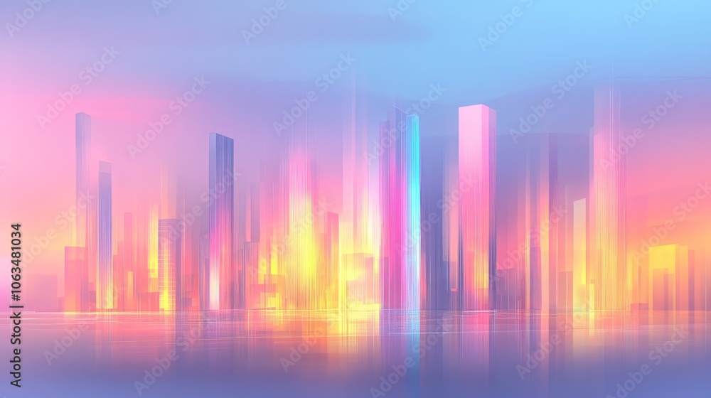 A modern city skyline powered by renewable energy sources, with digital overlays displaying energy flow and consumption A modern city skyline powered by renewable energy sources, with digital overlays displaying energy flow and consumption