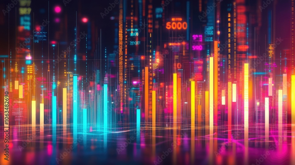 Colorful Digital Data Visualization Abstract Background Colorful Digital Data Visualization Abstract Background