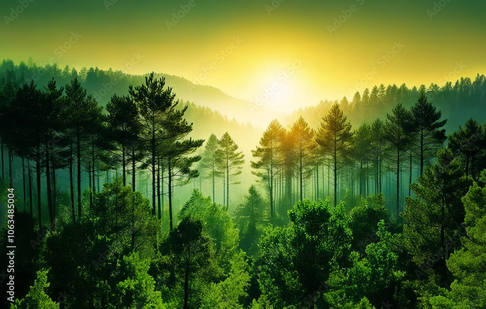 Fototapeta premium sunrise in the mountains