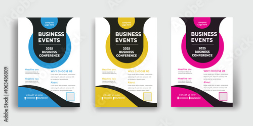 Corporate business flyer design layout vector.