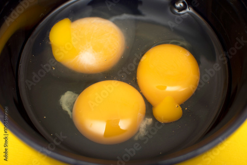 Egg yolks in a bowl	 photo