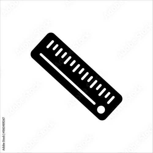 Ruler icon. Vector illustration for web design isolated on white background.