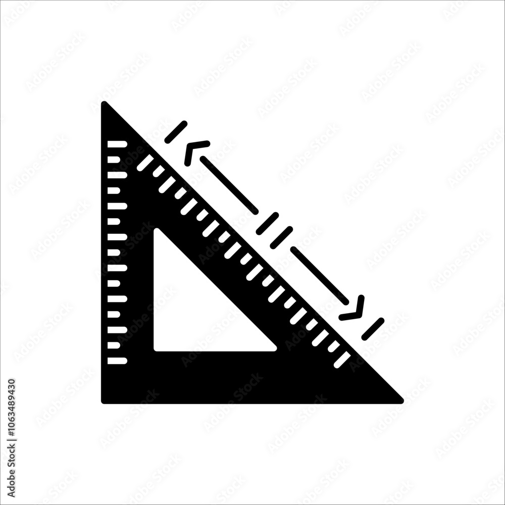 Ruler icon. Vector illustration for web design isolated on white background. Ruler icon. Vector illustration for web design isolated on white background.