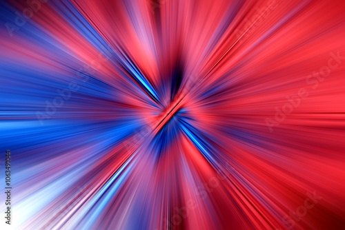 Abstract radial zoom blur surface of blue and pink tones. Bright juicy background with radial, radiating, converging lines.