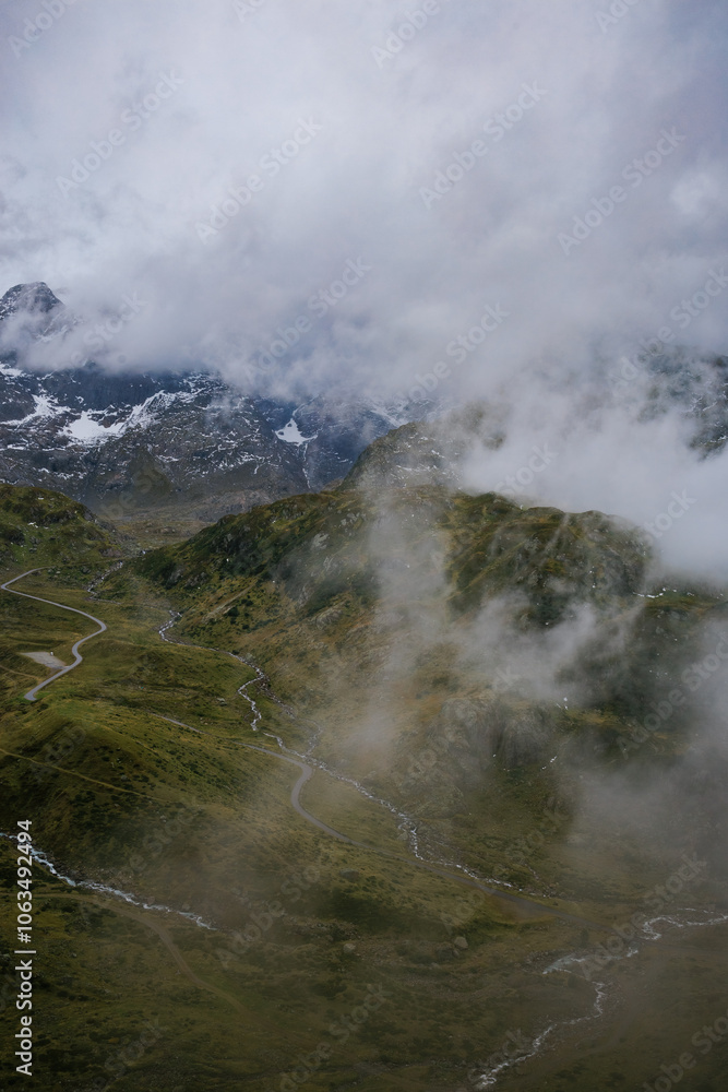 A mysterious atmosphere in the Swiss Alps! An extremely beautiful landscape in the autumn season. A mysterious atmosphere in the Swiss Alps! An extremely beautiful landscape in the autumn season.