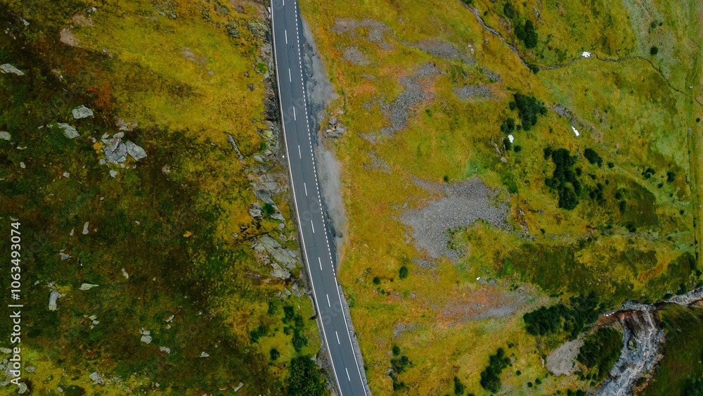 A beautiful road in the mountains, a landscape of a road that crosses the Alps. A beautiful road in the mountains, a landscape of a road that crosses the Alps.
