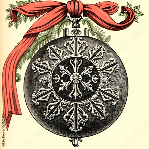 Ornament from missal of  Pope Leo X (from Meyers Lexikon, 1896, 13/248/249) photo