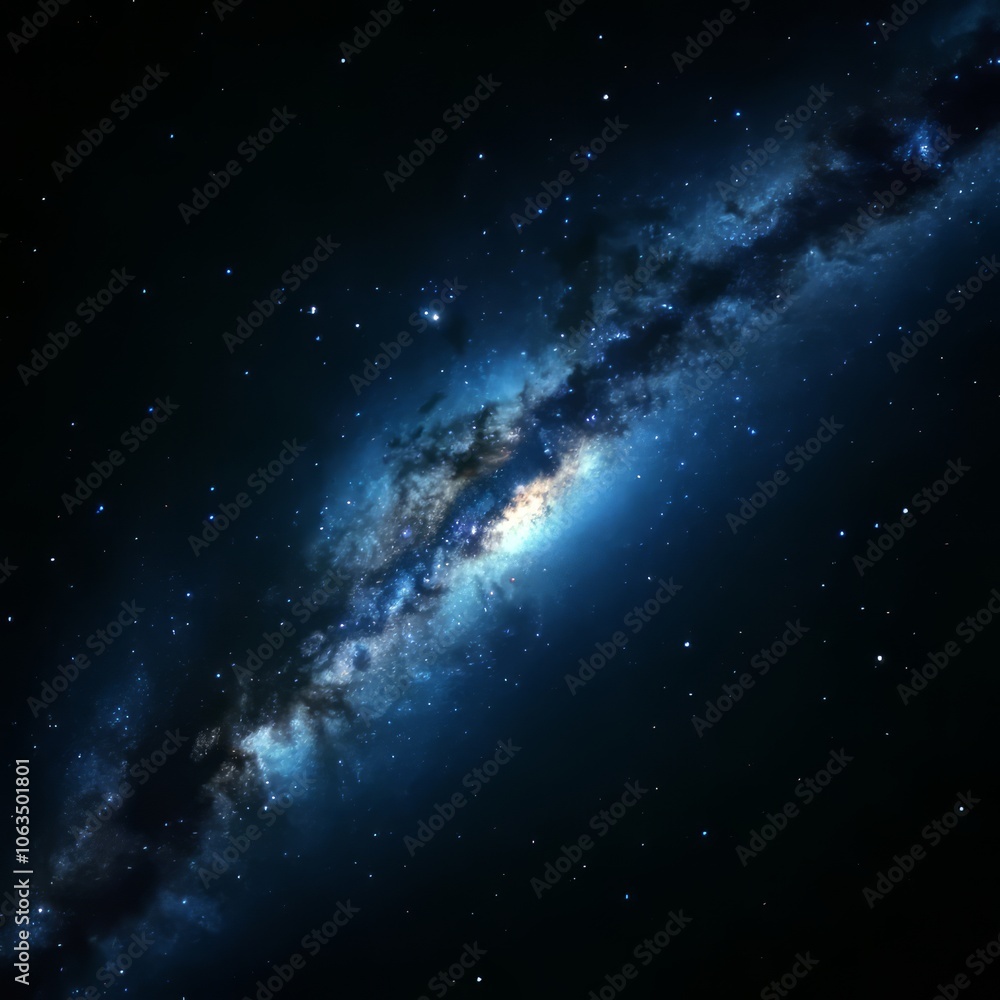 Fototapeta premium A stunning view of a galaxy filled with stars and cosmic dust.