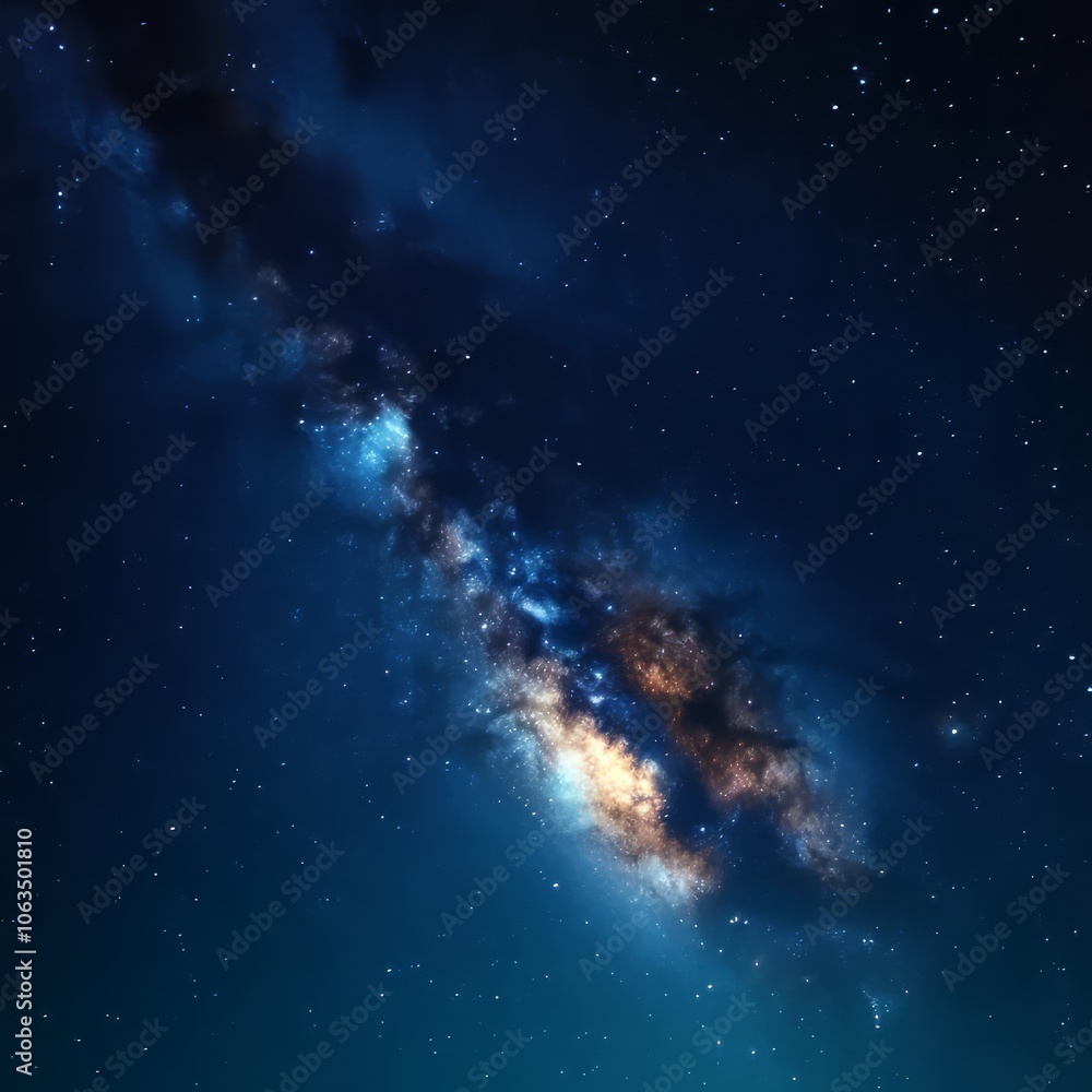 Obraz premium A stunning view of a galaxy filled with stars and cosmic dust.