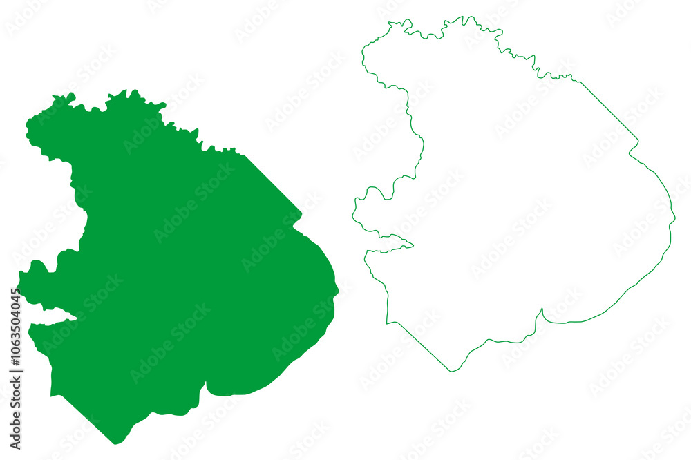 Obraz premium Piripa municipality (Bahia state, Municipalities of Brazil, Federative Republic of Brazil) map vector illustration, scribble sketch Piripa map
