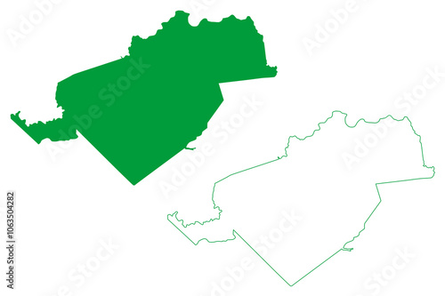 Quebrangulo municipality (Alagoas state, Municipalities of Brazil, Federative Republic of Brazil) map vector illustration, scribble sketch Quebrangulo map