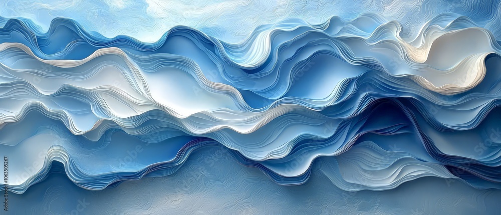 Abstract waves in shades of blue, evoking a sense of calm and fluidity. Abstract waves in shades of blue, evoking a sense of calm and fluidity.