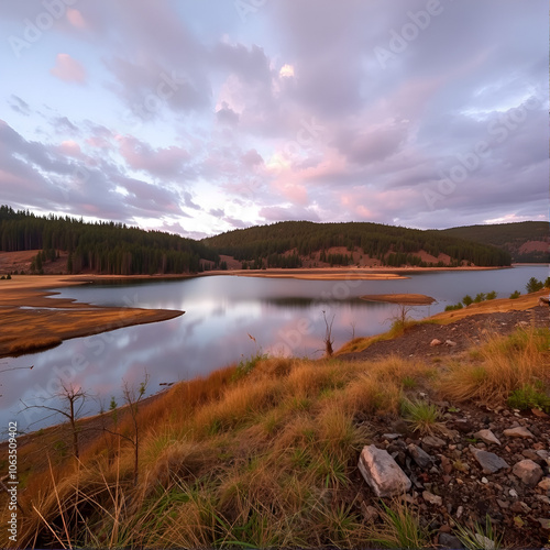 Mining successor landscape, renaturation, Lake 