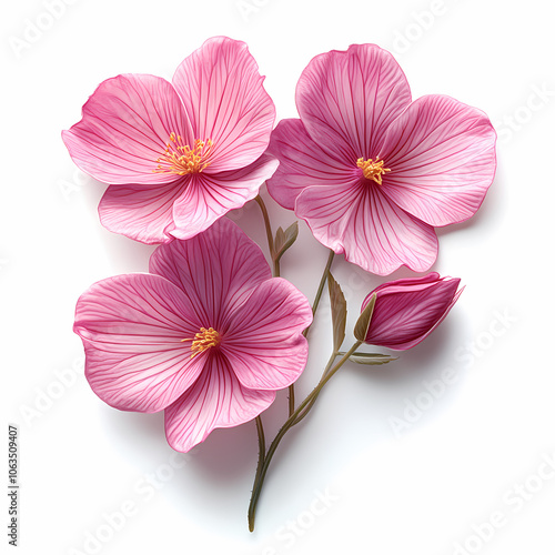 Miltonopsis Orchids flowers  Isolated on white background.