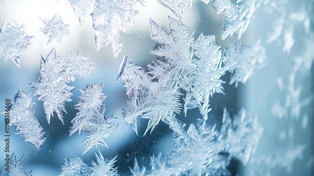 Close-up view through cracked and frosted glass of a broken window, capturing the intricate frost patterns on the glass surface, with ample space for text overlay. Close-up view through cracked and frosted glass of a broken window, capturing the intricate frost patterns on the glass surface, with ample space for text overlay.