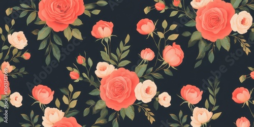 Romantic Rose Garden: A sea...