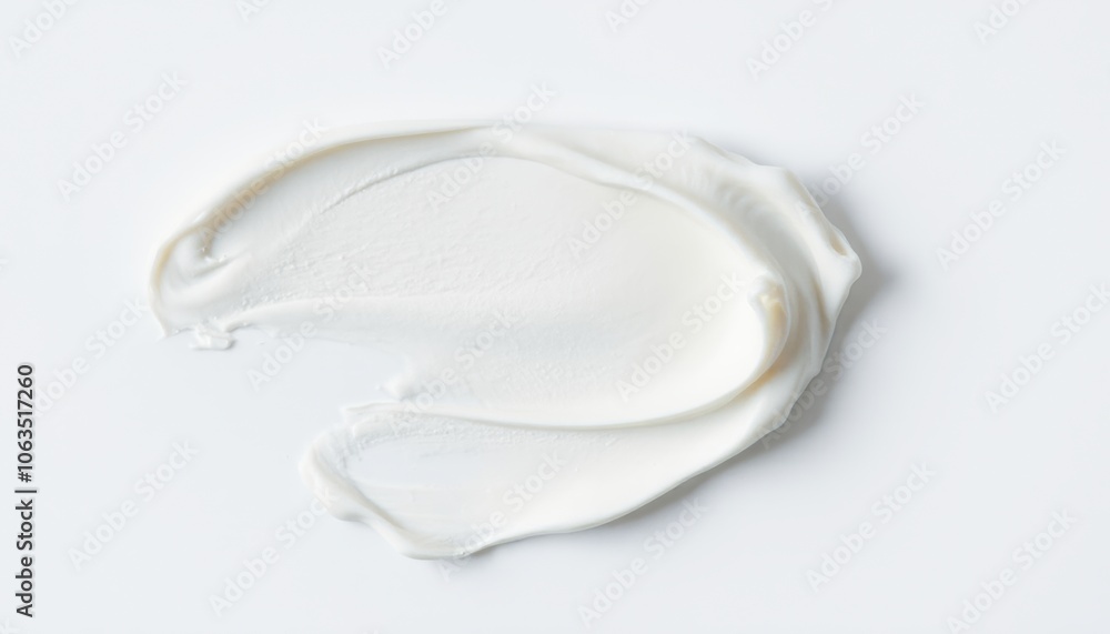 Cream smears on white background. Cream smears on white background.
