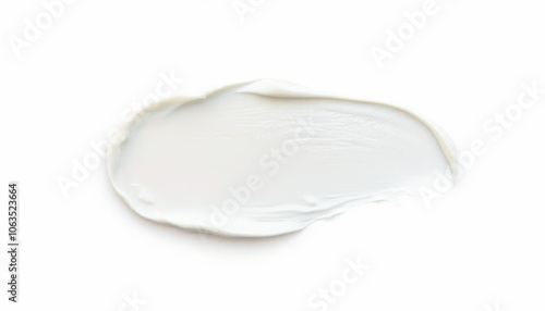 Cream smears on white background.