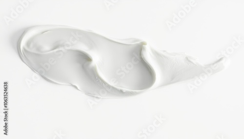 Cream smears on white background.