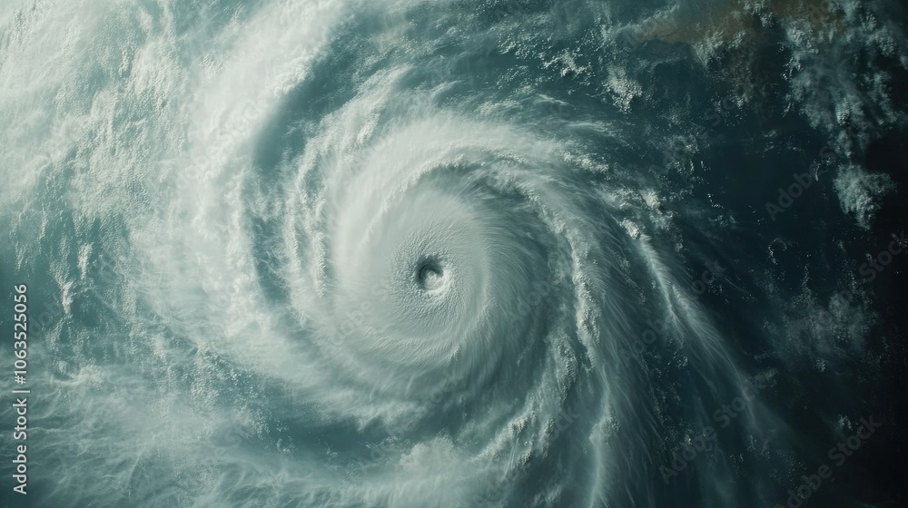 Powerful Hurricane Over Ocean Waters Powerful Hurricane Over Ocean Waters