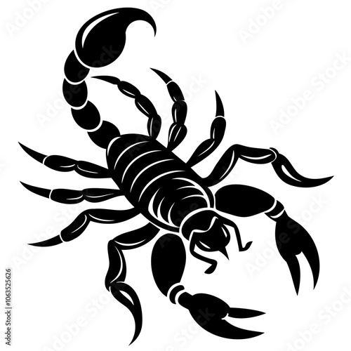 Scorpion Black silhouette vector illustration isolated on a transparent background