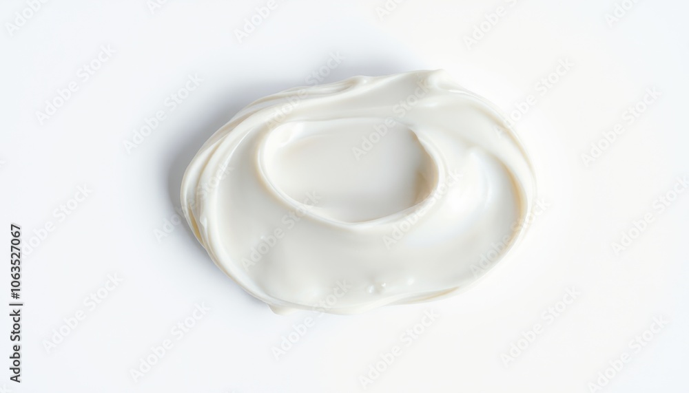 Cream smears on white background.