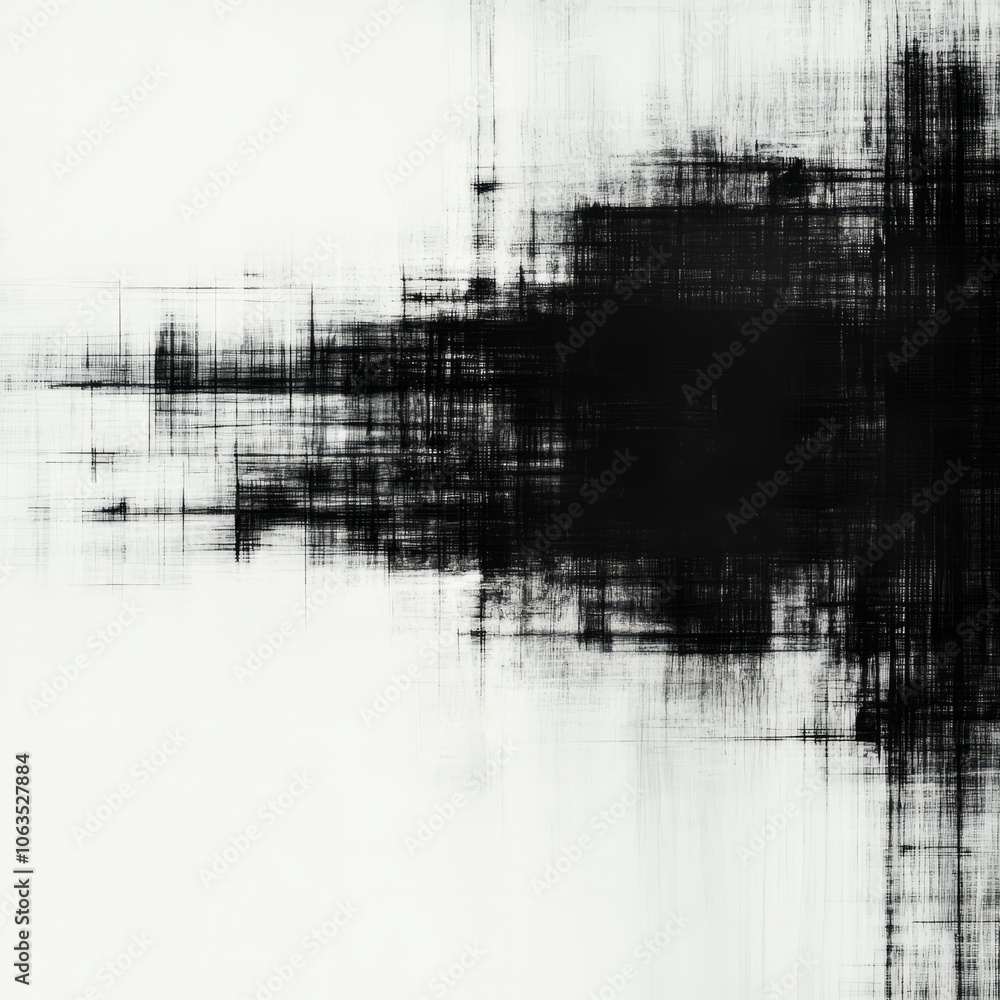 Abstract black and white pattern with blurred lines and textures. Abstract black and white pattern with blurred lines and textures.