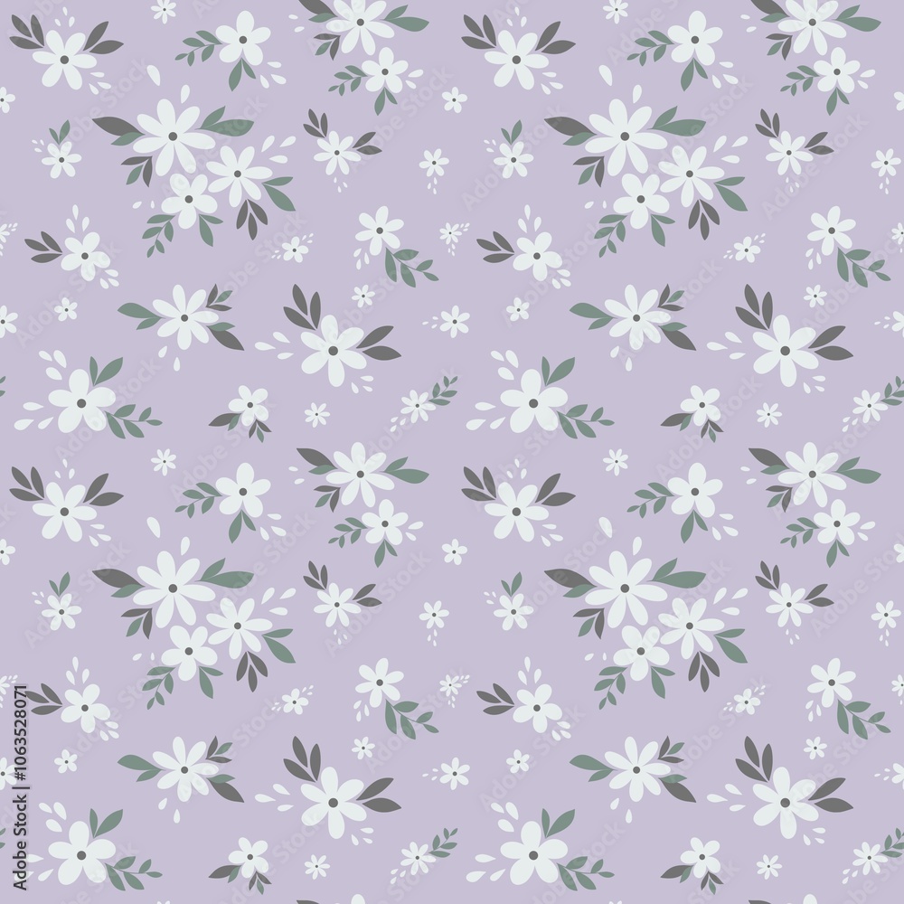 Seamless pattern with white flowers Seamless pattern with white flowers