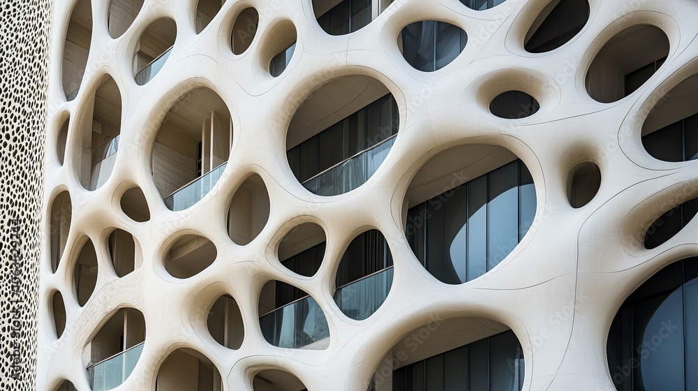 Detail of UAE modern architectural facade with unique design, copy space. Detail of UAE modern architectural facade with unique design, copy space.