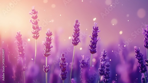 Blooming Lavender Close-Up in Soft Light