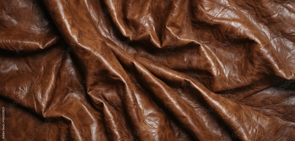 Wrinkled Chestnut Brown Leather Texture Wrinkled Chestnut Brown Leather Texture