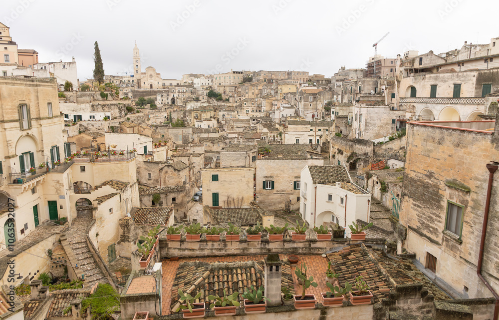 Fototapeta premium Matera, eine historische Stadt in der süditalienischen Region Basilikata. 