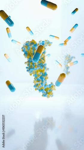 Glucagon-like peptide 1 (GLP1, 7-36) molecule The glucagon like peptide-1 receptor and syringe for the management of type 2 diabetes mellitus, type 2 diabetes 3d rendering