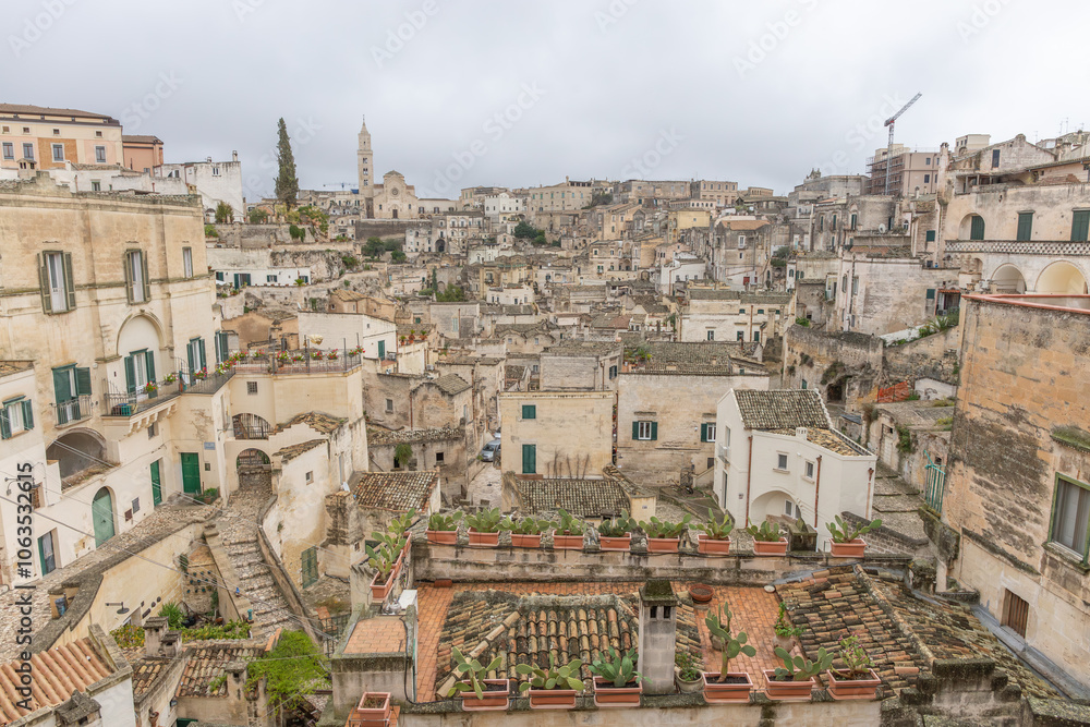 Fototapeta premium Matera, eine historische Stadt in der süditalienischen Region Basilikata. 