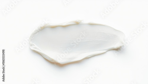 Cream smears on white background.