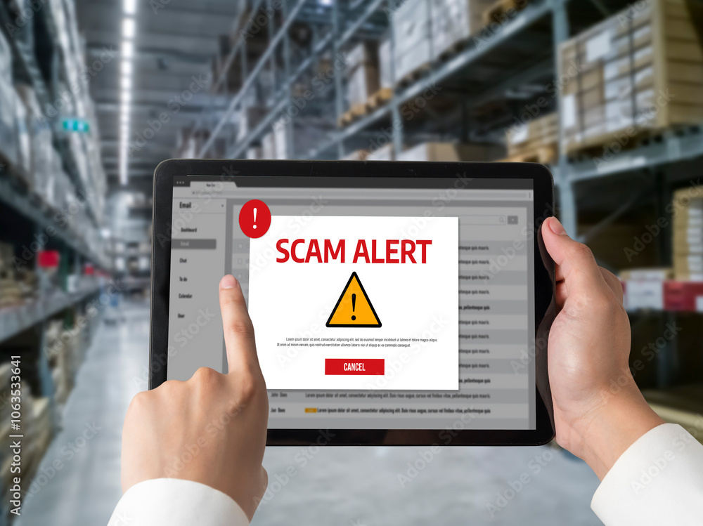 Cyber security software show alert of cyber attack for protection snugly. Danger from virus, phishing and cyber fraud. Cyber security software show alert of cyber attack for protection snugly. Danger from virus, phishing and cyber fraud.