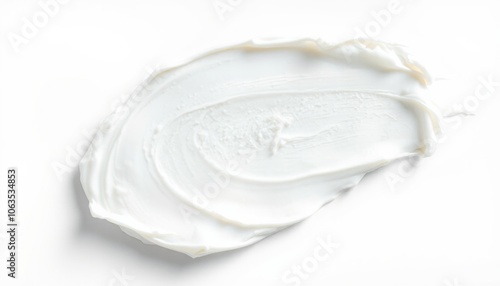 Cream smears on white background.