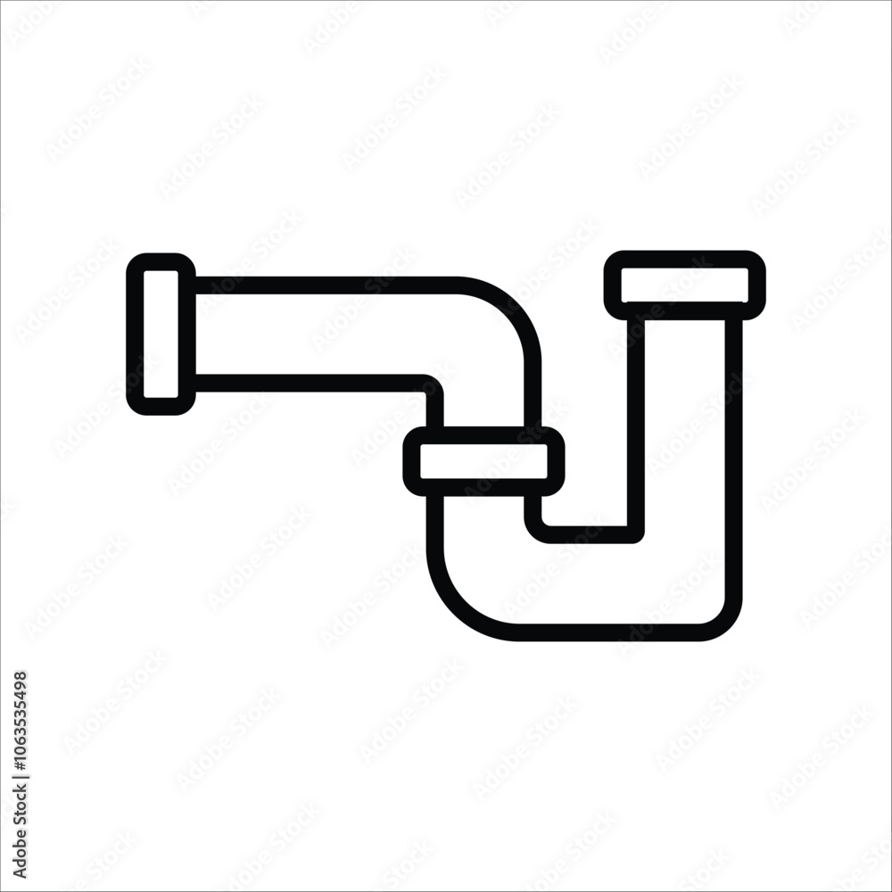 pipe plumbing vector icon line sign pipe plumbing vector icon line sign