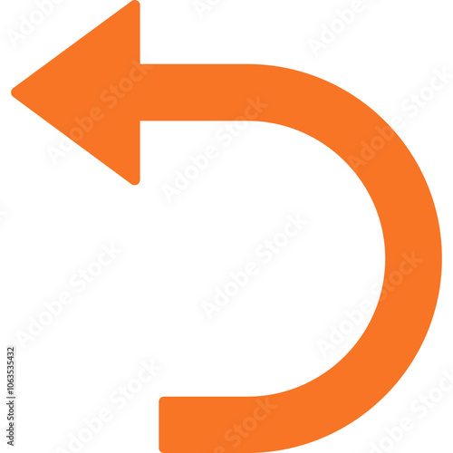Turn Back Vector Icon Design