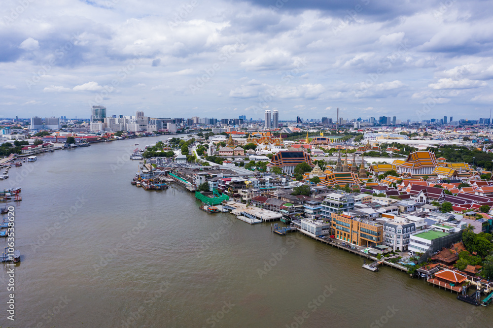 Obraz premium Aerial landscapse of Bangkok, Thailand.